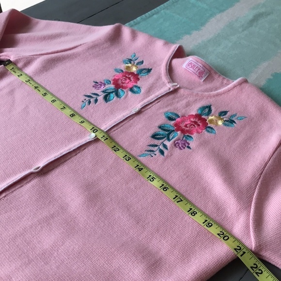 Ashley Vintage Cottagecore Floral Embroidered Cardigan Sweater - Picture 8 of 9